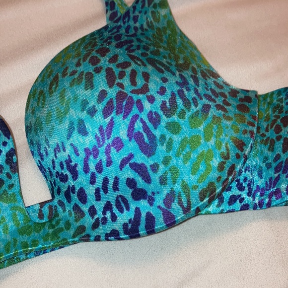 Women’s Victoria’s Secret Incredible blue Leopard print push up bra - Picture 2 of 4